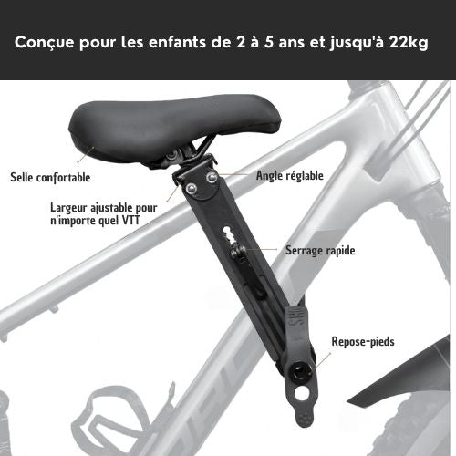 SiègeSafari Junior™ Siège enfant avec guidon - Gear-Bike